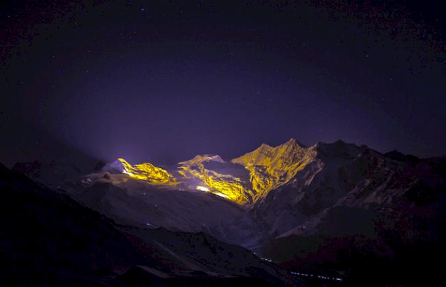 Allalinhorn, Täschhorn und Dom (Saas-Fee)