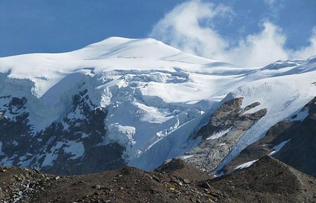 Weissmies (4017) und Triftgletscher oberhalb von Saas-Grund