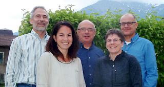 Die Kandidaten der Gr&uuml;nen Oberwallis (von links): Peter K&auml;lin, Ursula St&uuml;di, Andreas Weissen, Brigitte Wolf und St&eacute;phane Andereggen.