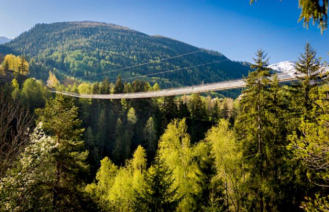 92 Meter hoch und 280 Meter lang ist die neue Hängebrücke über der Lammaschlucht.