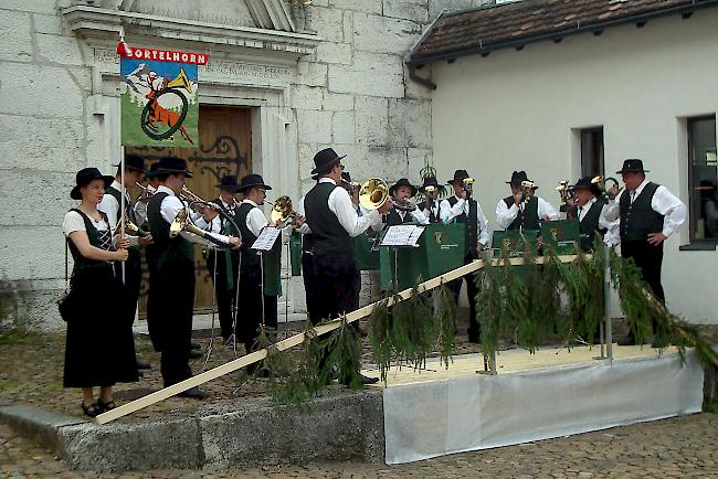 Musikalischer Höhenflug in Solothurn: Die Bortelhorn-Bläser im Einsatz. 