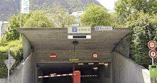 Das Parkhaus La Poste in Visp.
