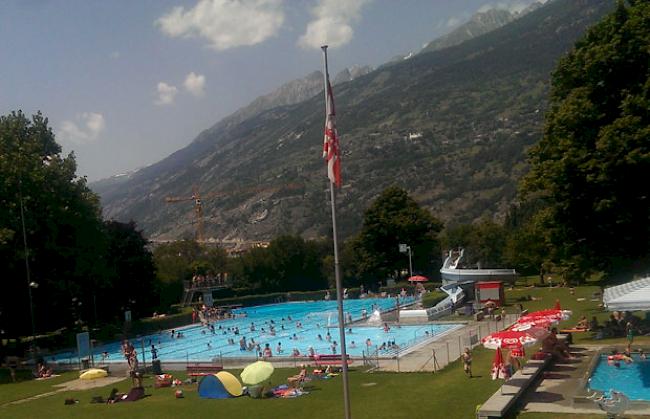 Das Schwimmbad Mühleye in Visp