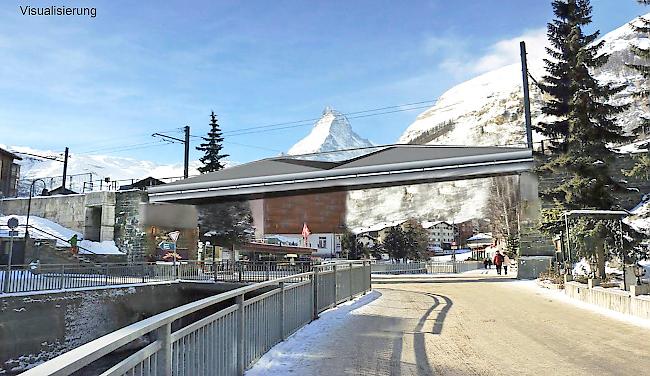 Geht es nach dem Willen der Kritiker, so muss die neue GGB-Brücke mit einer Trägerkonstruktion oberhalb der Geleise gebaut werden.