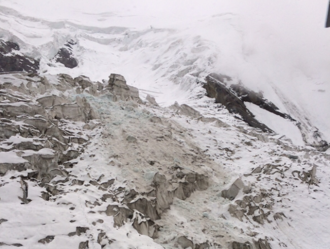 Die Unfallstelle beim Triftgletscher.