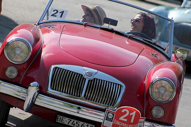 OCC Jungfrau-Rallye macht Halt in Gampel. 