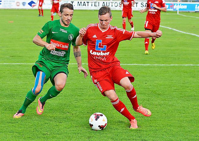 Für den FC Oberwallis Naters (im Bild Dominique Feldner) zählt nur ein Vollerfolg.