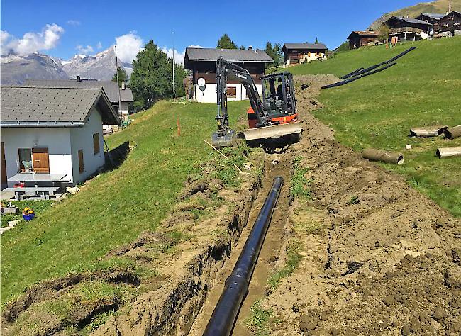 Vor Wintereinbruch konnte die Kanalisationsleitung auf dem Rosswald erneuert werden.