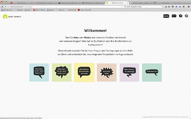 Die neu aufgeschaltete Homepage von Sucht Schweiz bietet wertvolle Hilfe.