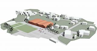 Die Sportzone &laquo;Wichel&raquo; soll komplett umgestaltet werden. Das zentrale Element soll die neue Saastalhalle werden.