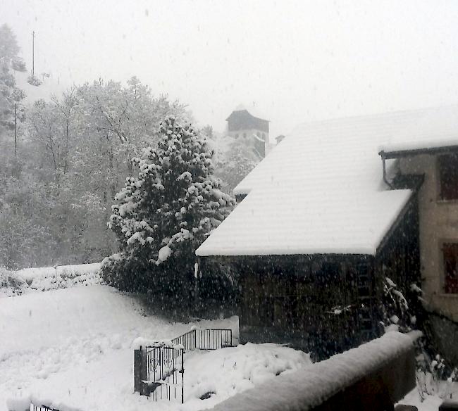 Am Donnerstagnachmittag sendet eine Leserin winterliche Grüsse aus Turtmann. 