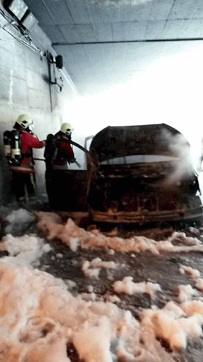 Zur Bekämpfung des Brandes waren Feuerwehrleute der Stützpunktfeuerwehr Gampel-Steg im Einsatz.