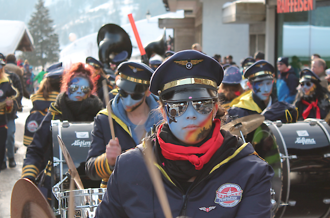 Fasnachtsumzug in Wiler im Lötschental vom Samstag.