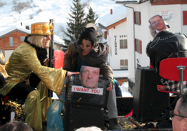 Fasnachtsumzug in Wiler im Lötschental vom Samstag.