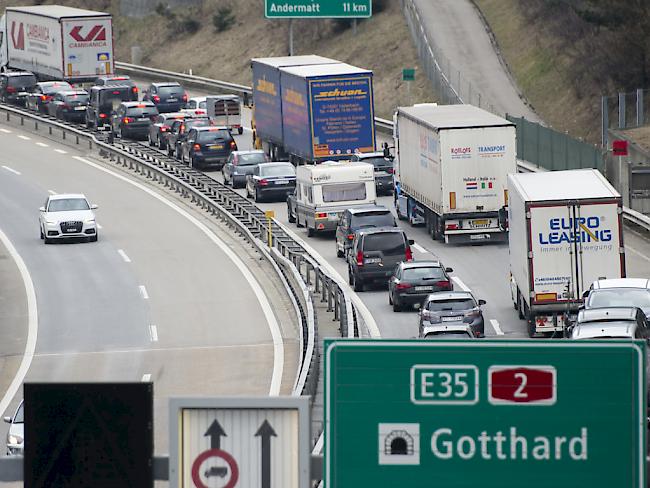 Auch der Gotthard-Tunnel war vorerst in beide Richtungen gesperrt. (Archivbild)