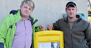 Gemeindepr&auml;sident Christian Pfammatter (l.) und Philippe Meichtry.