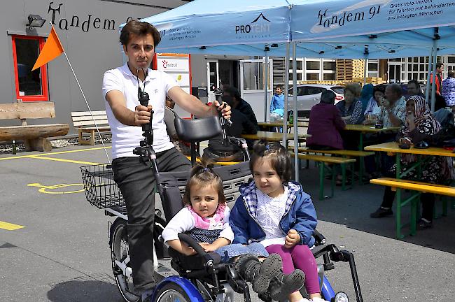 Die Ausfahrten auf den Spezialvelos von Tandem 91 waren besonders bei den Familien sehr beliebt.