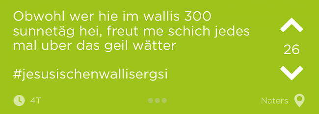 Nicht nur Witz sondern auch die Anerkennung an den schönen Dingen findet man auf der App.