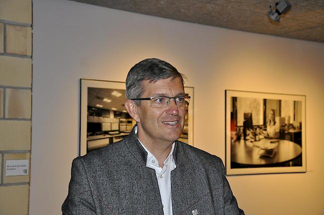 Damian Constantin, Direktor Valais/Wallis Promotion, bei der GV am Dienstagvormittag in Monthey. 