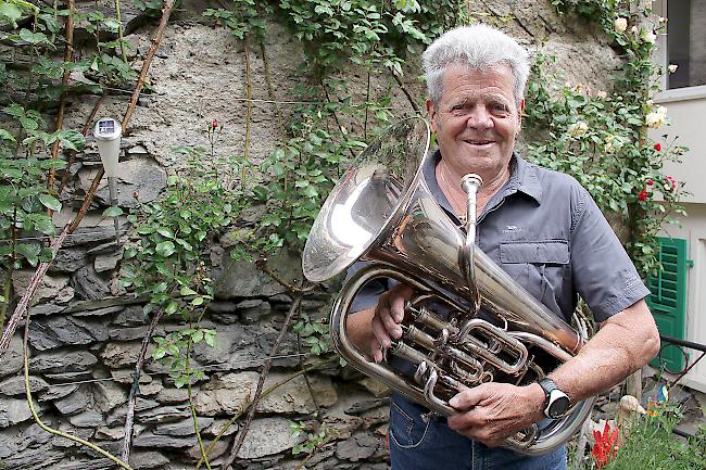 Otto Jaggy spielte 60 Jahre in der "Konkordia" Varen.