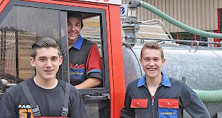 Die Lernenden Enrico Borter, Alexander Eyholzer und Nicolas Eyer (v.l.).