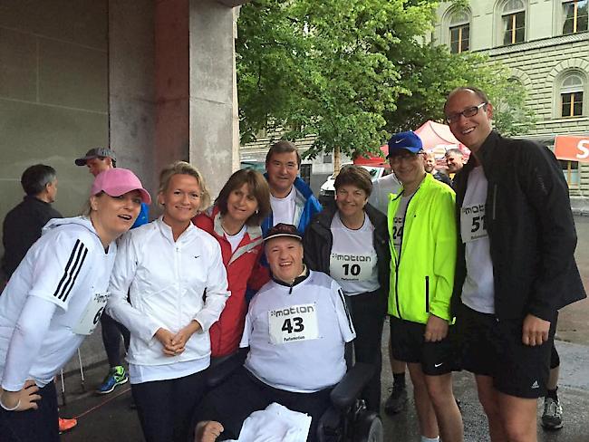 Viola Amherd (dritte von rechts) und die CVP-Fraktion am 15. Parlamentslauf.