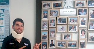 &laquo;Mir geht es jeden Tag besser.&raquo; Der franz&ouml;sische Fahrer Pierre-Henri Lecuisinier erlitt beim Sturz eine Wirbelprellung.