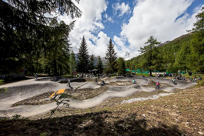 Der neue Pumptrack in Bellwald.