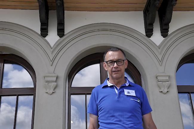 Zentrumsleiter Laudo Albrecht begrüsste die geladenen Gäste im Pro Natura Zentrum Aletsch.