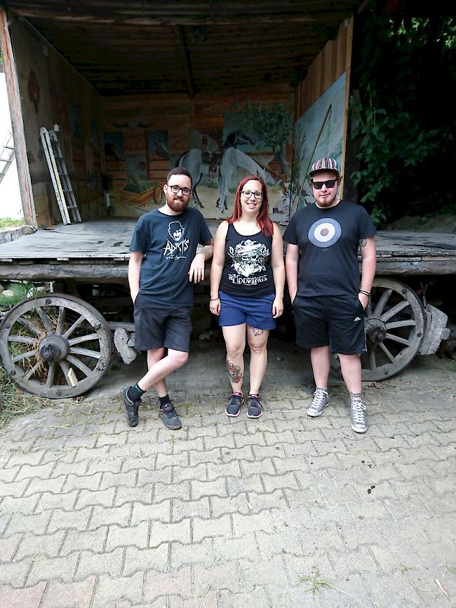 Sascha Amstutz, Melanie Bregy und Andreas Hutter freuen sich auf das Festival am Samstag. 