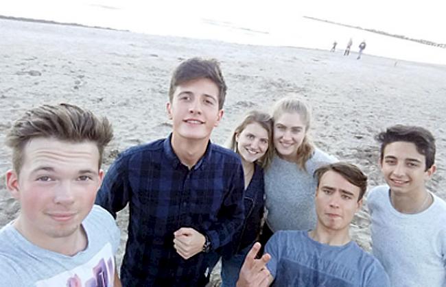 «Ich, Alberto, Anna (17), Lucrezia (17), Enrico (17) und Umberto (17) am Lake Michigan»