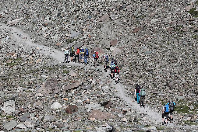 Der Hörnliweg ist ein viel begangener Bergweg. 