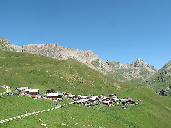 Obern-Galm oberhalb von Guttet-Feschel: In dieser Idylle wird auch Käse für die Amis produziert.