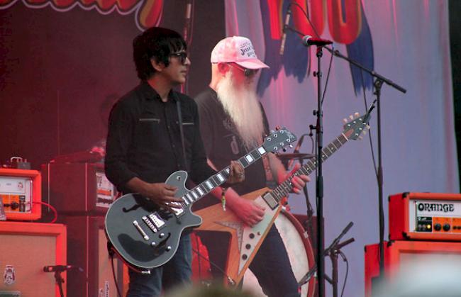 Die «Eagles of Death Metal» am Freitagnachmittag am Open Air Gampel.