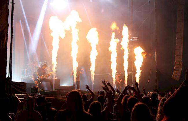 Das australische Quintett «Parkway Drive» liefert eine überzeugende Show ab.