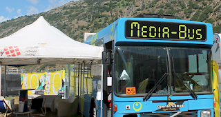 Medienbereich in Gampel. &laquo;rro&raquo;-Mitarbeiter waren hier kaum zu sehen.
