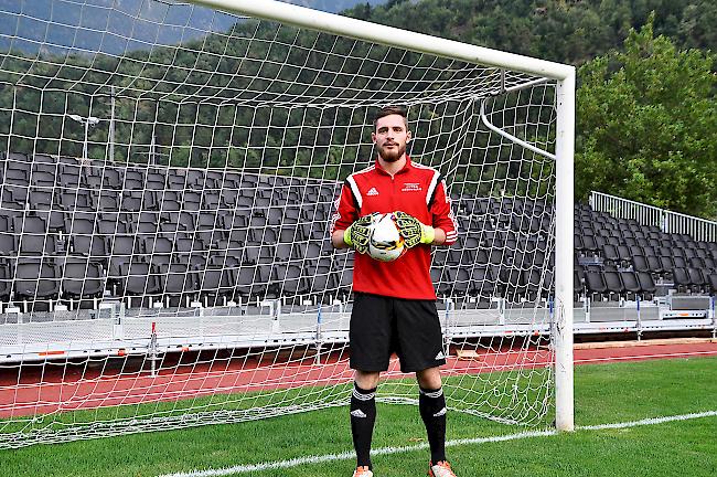 Michael Kurmann: Mit 17 Jahren schon beim FC Oberwallis Naters zwischen den Pfosten.