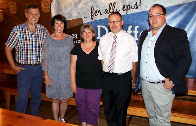 Von links: Egon Furrer, Rosmarie Piperata, Diana Schnyder (Richterin), Pius Briggeler und Joël Fischer.