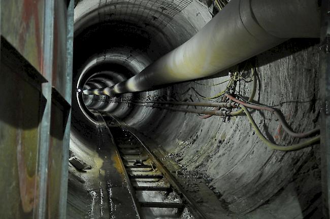 Der Triebwasserstollen führt das Wasser von Gletsch in die unterirdische Zentrale.