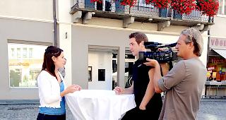Die Dreharbeiten zum Film: Aline Langenegger im Gespr&auml;ch mit Rafael Bittel.