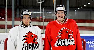 Andy Ritz (links) und Nicola Wyssen (rechts): Zwei von insgesamt zehn Eigengew&auml;chsen beim EHC Visp.