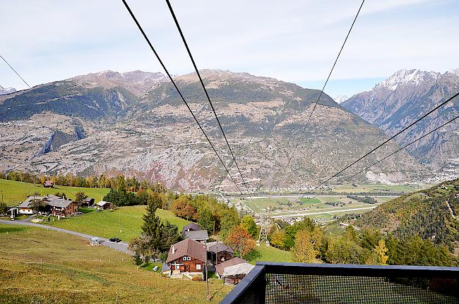 Bei der Luftseilbahn-Bergstation in Oberems soll die Relaisstation für das Langstrecken-Wlan-Netz installiert werden.