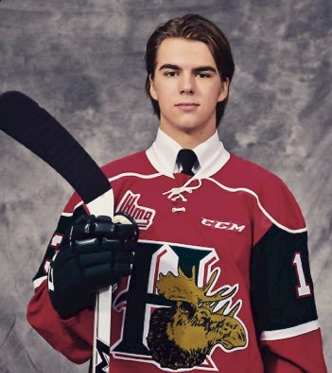 Nico Hischier im Dress der Halifax Mooseheads.