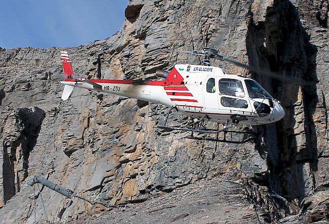 Die Gazex-Anlangen auf der Gemmi sind nur mit dem Heli erreichbar.