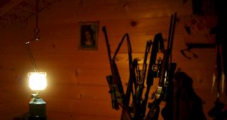 In der H&uuml;tte steht alles parat f&uuml;r den Jagdtag.