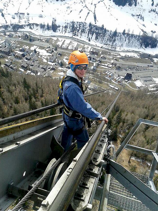 Hoch hinaus: Annalene Schmid behält auch bei ihrer Arbeit den Überblick.