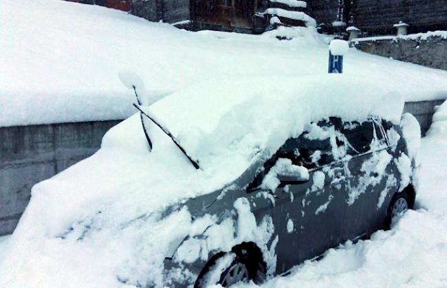 Schön viel Schnee fiel gleichzeitig in Randa.