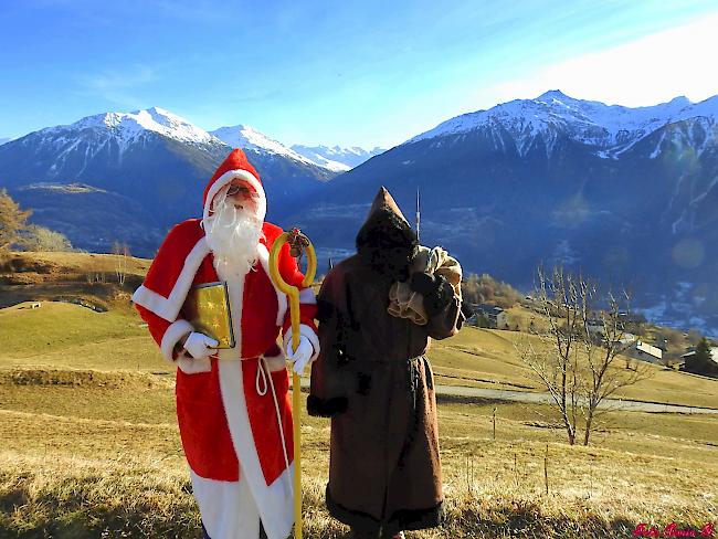 Nikolaus und Schmutzli in Guttet-Feschel