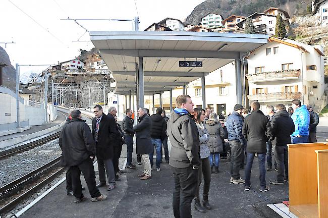 Der neue Bahnhof ermöglicht nicht zuletzt die Zufahrt West. Ferner freut sich Gemeindepräsident Egon Furrer auch auf den anstehenden Neubau der Seilbahn Stalden-Staldenried-Gspon.