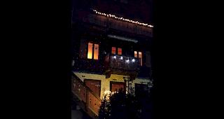 N&auml;chtliche Weihnachtsstimmung bei Kaktus